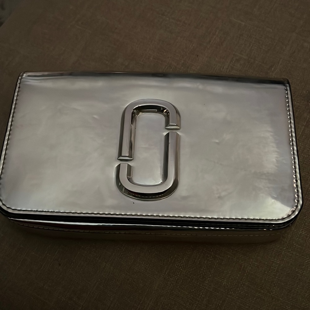 Marc Jacobs Snapshot Small Camera Bag Mirrored Silver